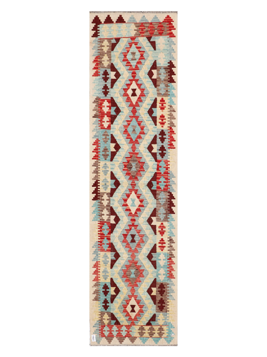 Maimana Afghanistan Kilim Runner Rug - 307 x 81 cm
