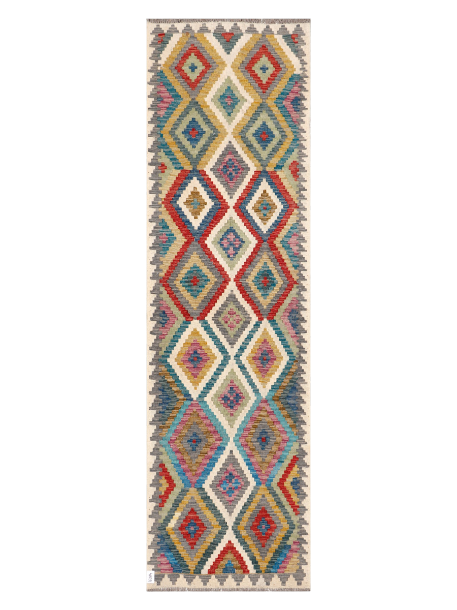 Maimana Afghanistan Kilim Runner Rug - 283 x 81 cm