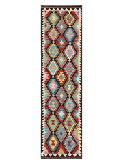 Maimana Afghanistan Kilim Runner Rug - 292 x 78 cm