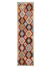 Maimana Afghanistan Kilim Runner Rug - 292 x 79 cm