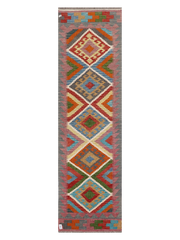 Maimana Afghanistan Kilim Runner Rug - 291 x 82 cm