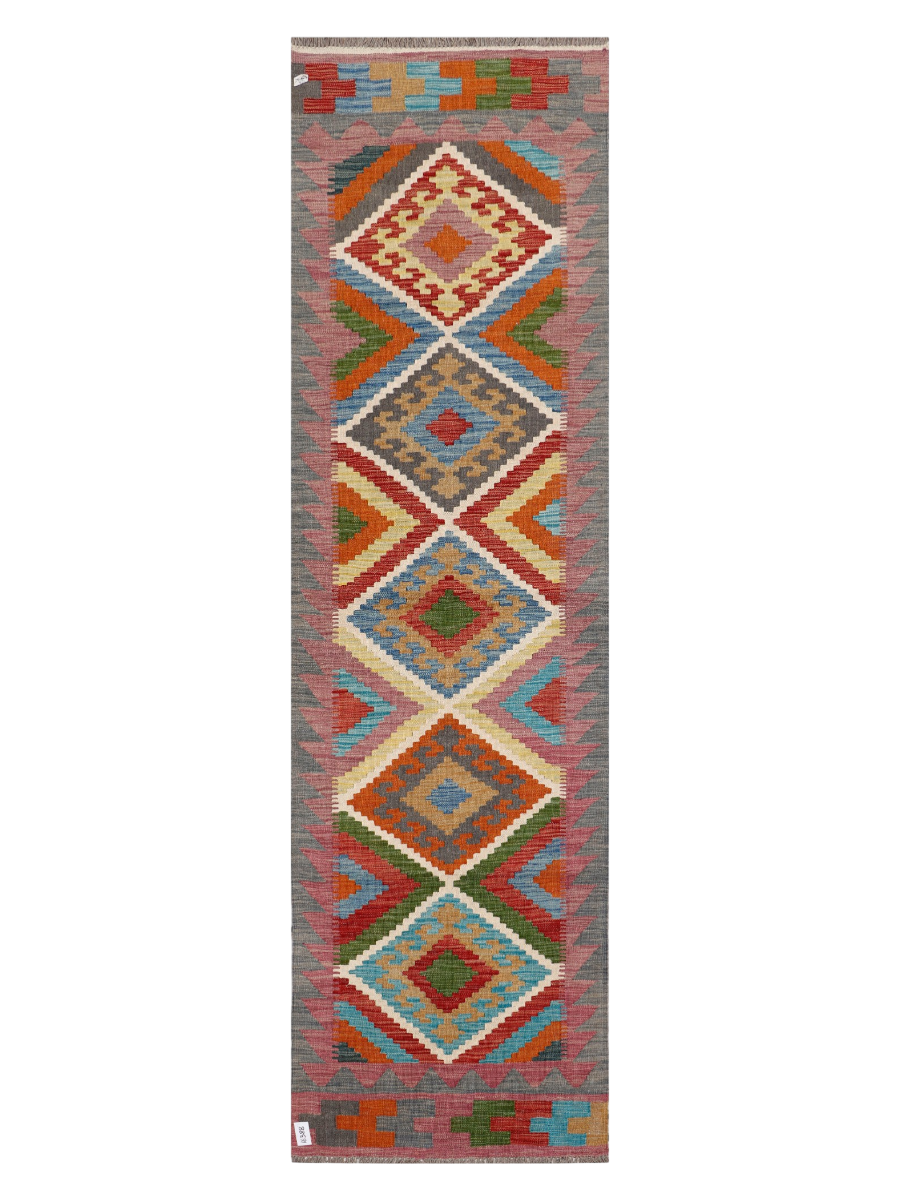 Maimana Afghanistan Kilim Runner Rug - 291 x 82 cm