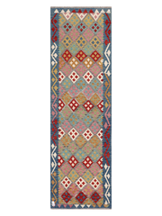 Maimana Afghanistan Kilim Runner Rug - 292 x 88 cm