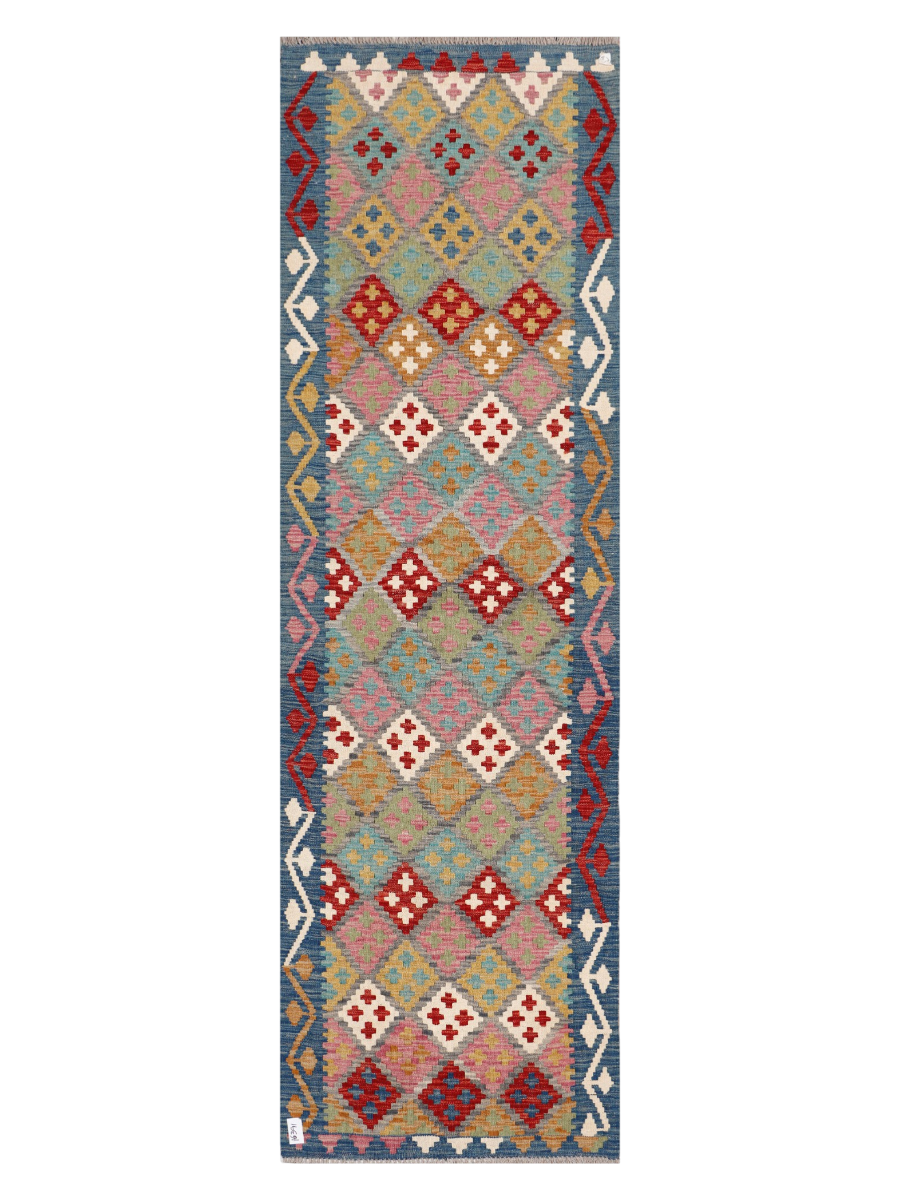 Maimana Afghanistan Kilim Runner Rug - 292 x 88 cm