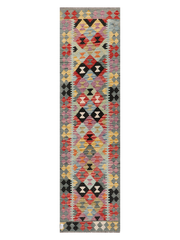 Maimana Afghanistan Kilim Runner Rug - 299 x 80 cm