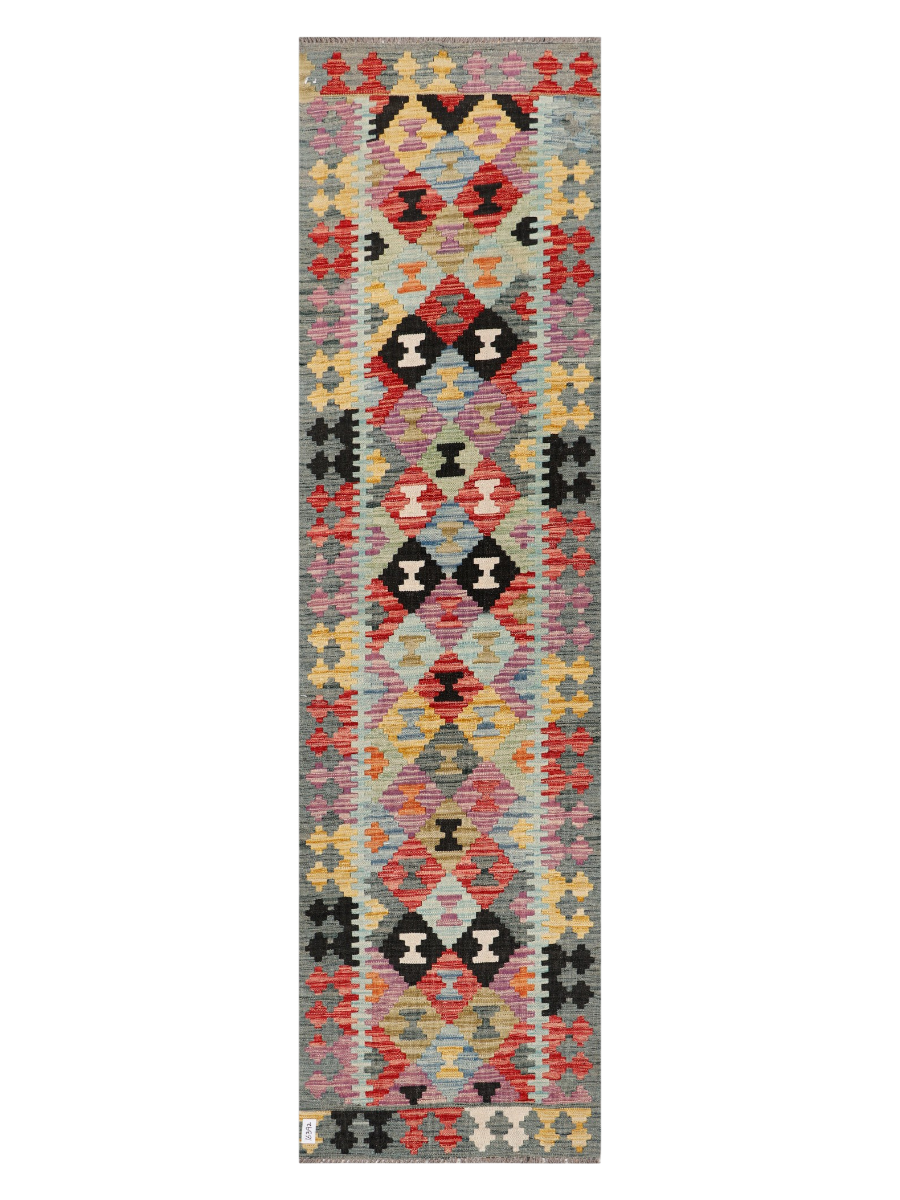 Maimana Afghanistan Kilim Runner Rug - 299 x 80 cm