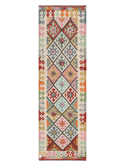 Maimana Afghanistan Kilim Runner Rug - 292 x 89 cm