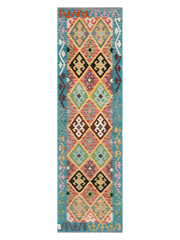 Maimana Afghanistan Kilim Runner Rug - 294 x 85 cm