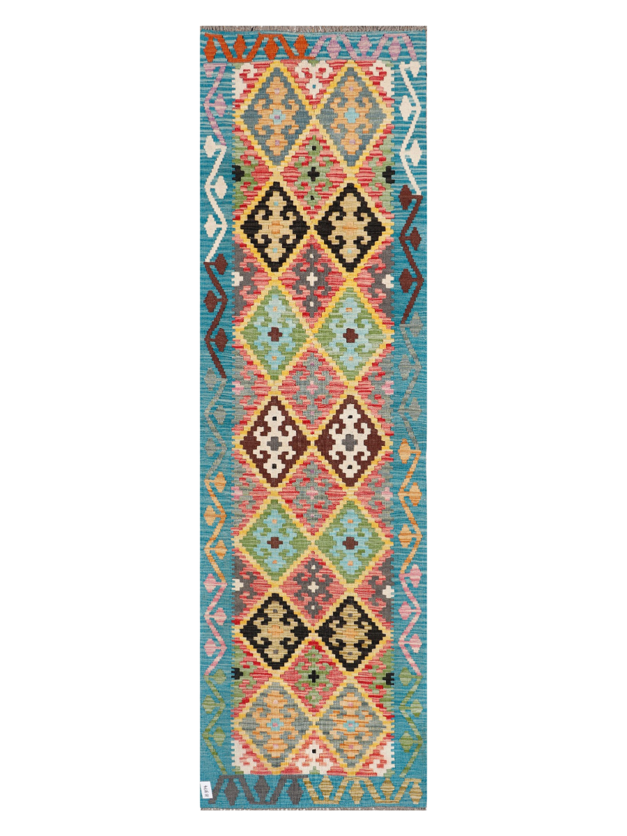Maimana Afghanistan Kilim Runner Rug - 294 x 85 cm