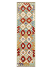 Maimana Afghanistan Kilim Runner Rug - 285 x 82 cm