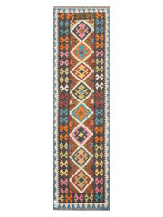 Maimana Afghanistan Kilim Runner Rug - 295 x 82 cm