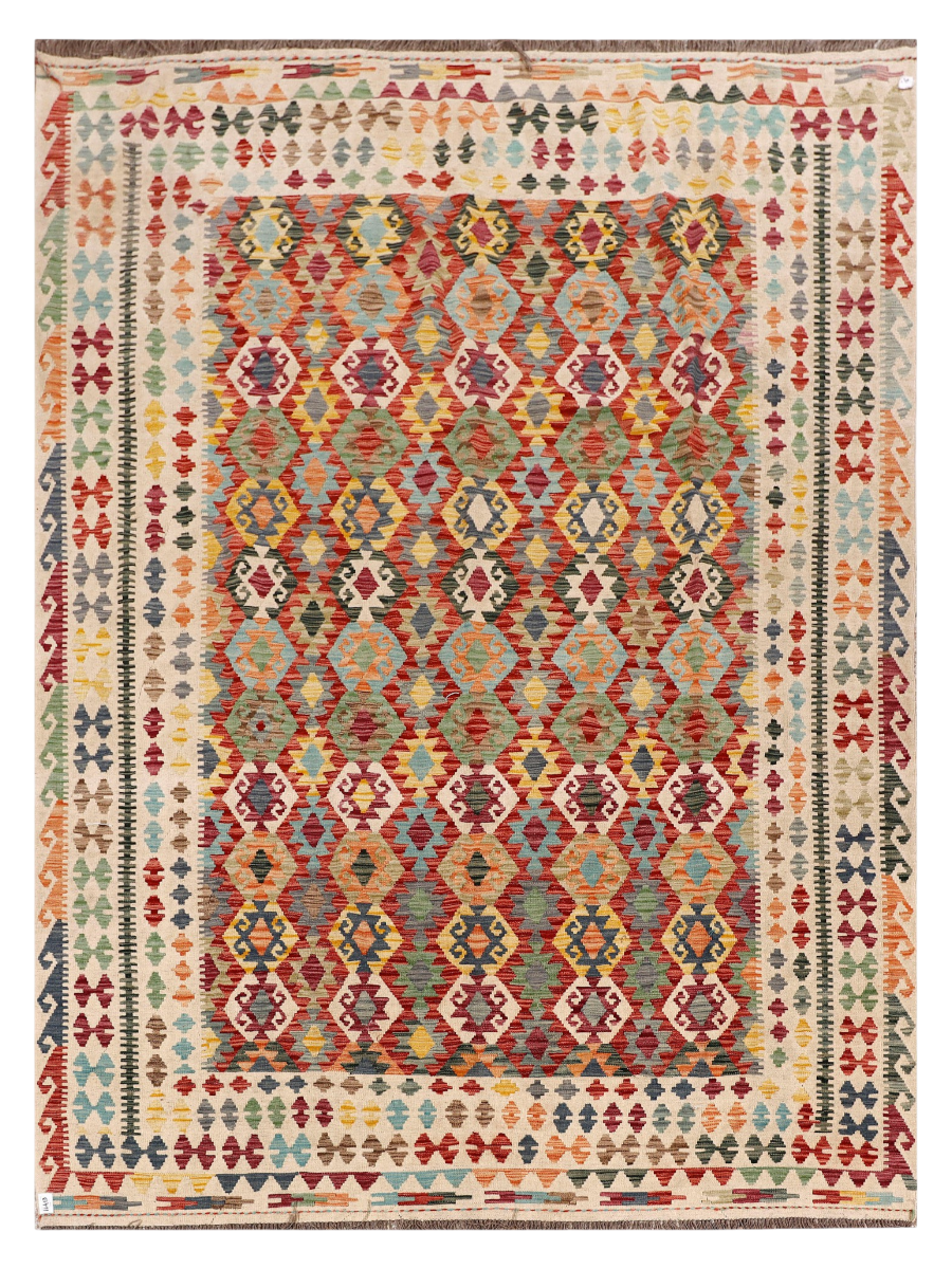 Maimana Afghanistan Kilim Area Rug - 343 x 254 cm