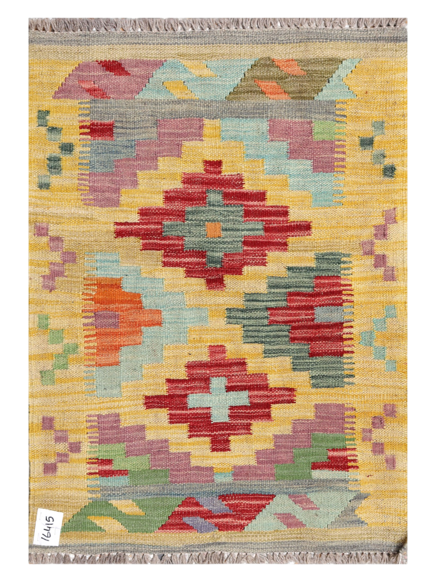 Maimana Afghanistan Kilim Rug - 85 x 59 cm