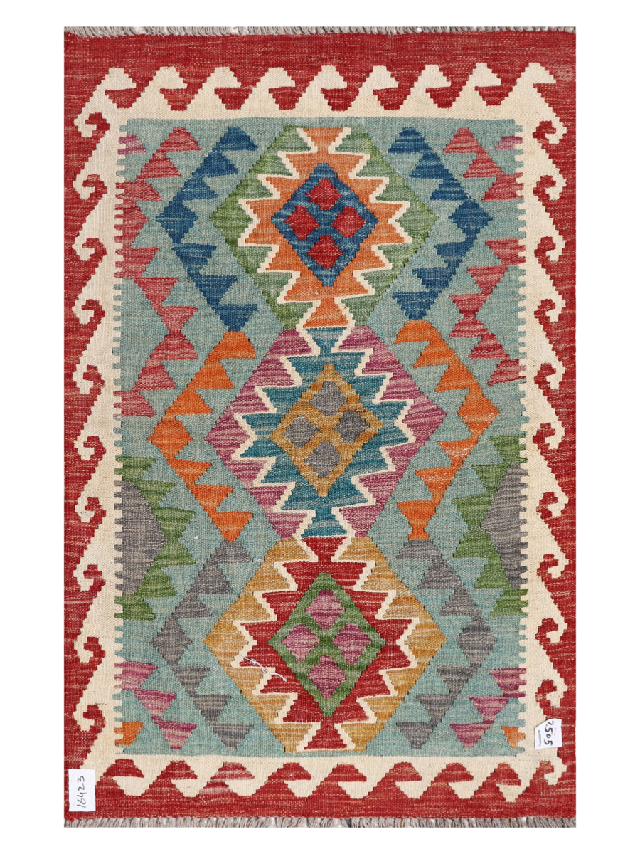 Maimana Afghanistan Kilim Accent Rug - 125 x 80 cm