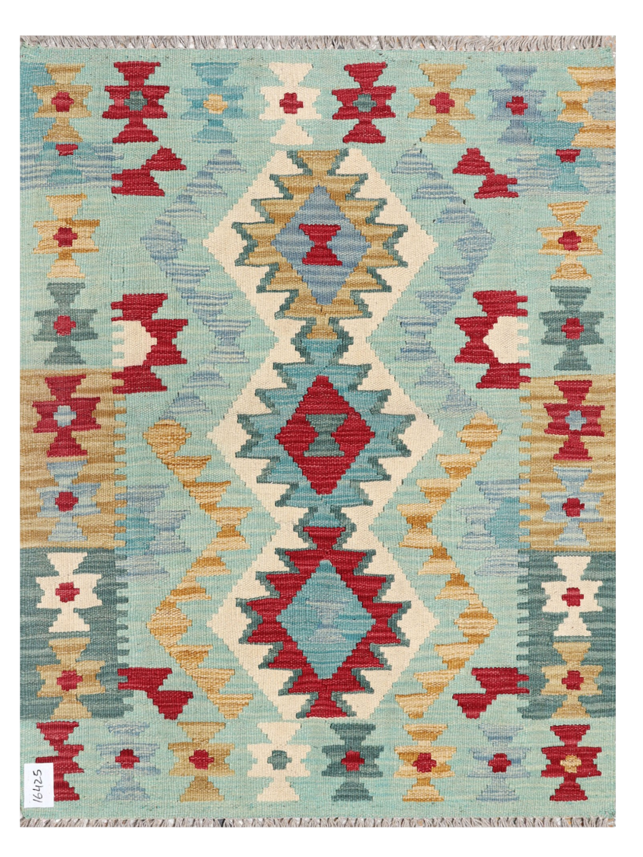 Maimana Afghanistan Kilim Accent Rug - 113 x 85 cm