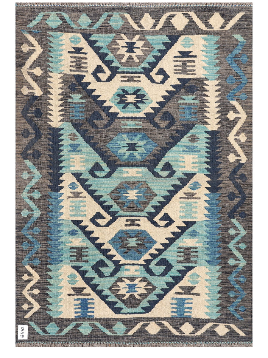 Maimana Afghanistan Kilim Accent Rug - 148 x 102 cm