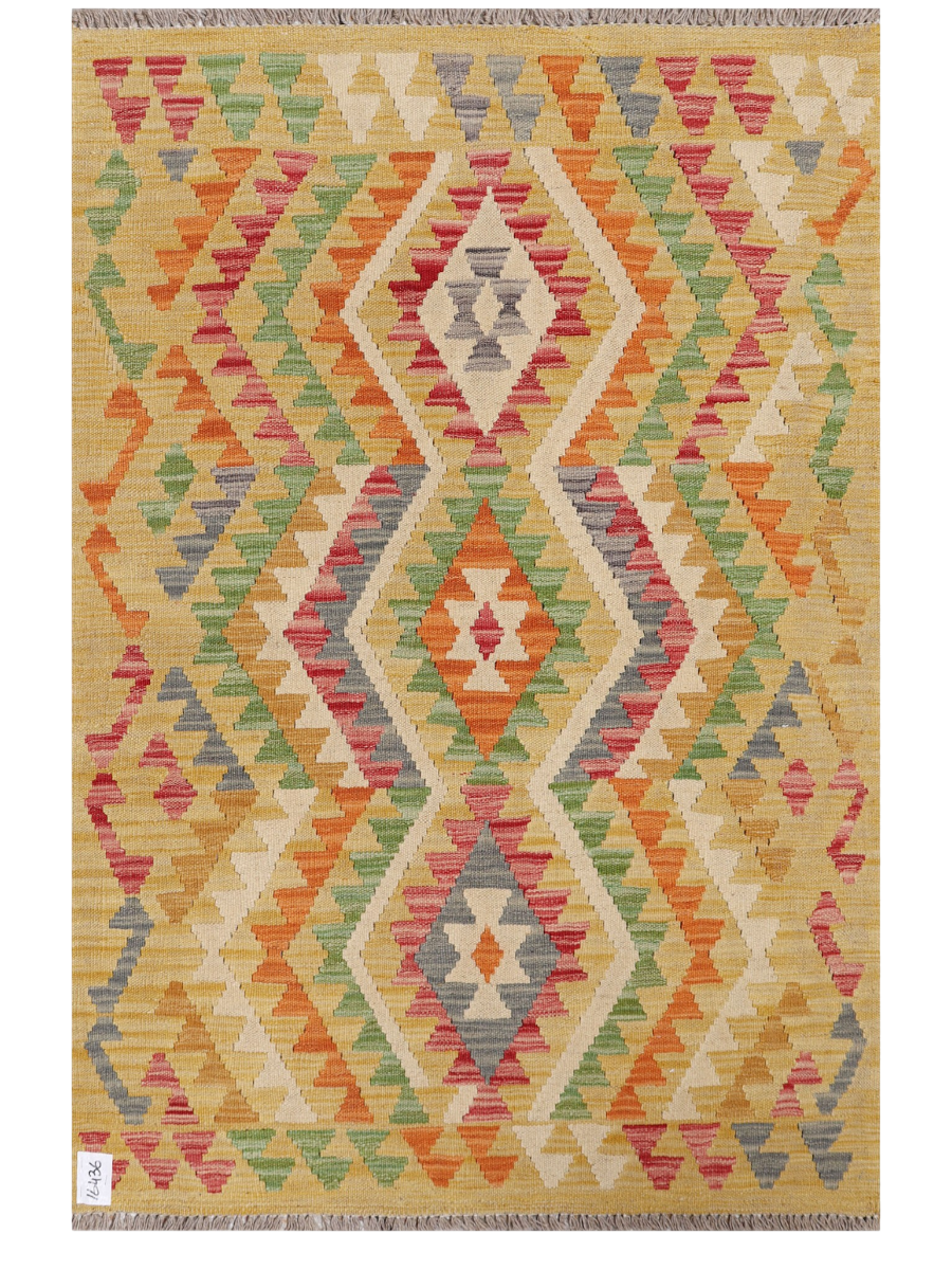 Maimana Afghanistan Kilim Accent Rug - 145 x 96 cm