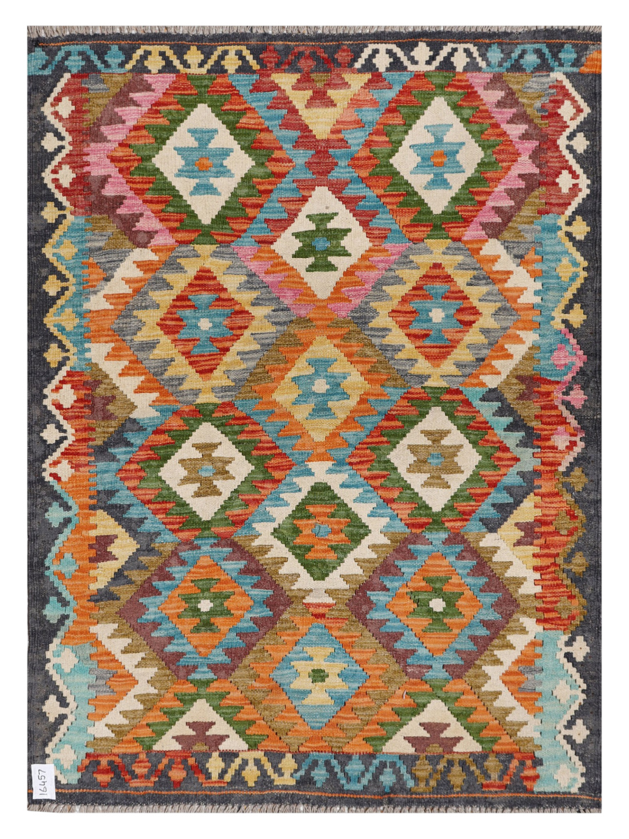 Maimana Afghanistan Kilim Accent Rug - 144 x 105 cm
