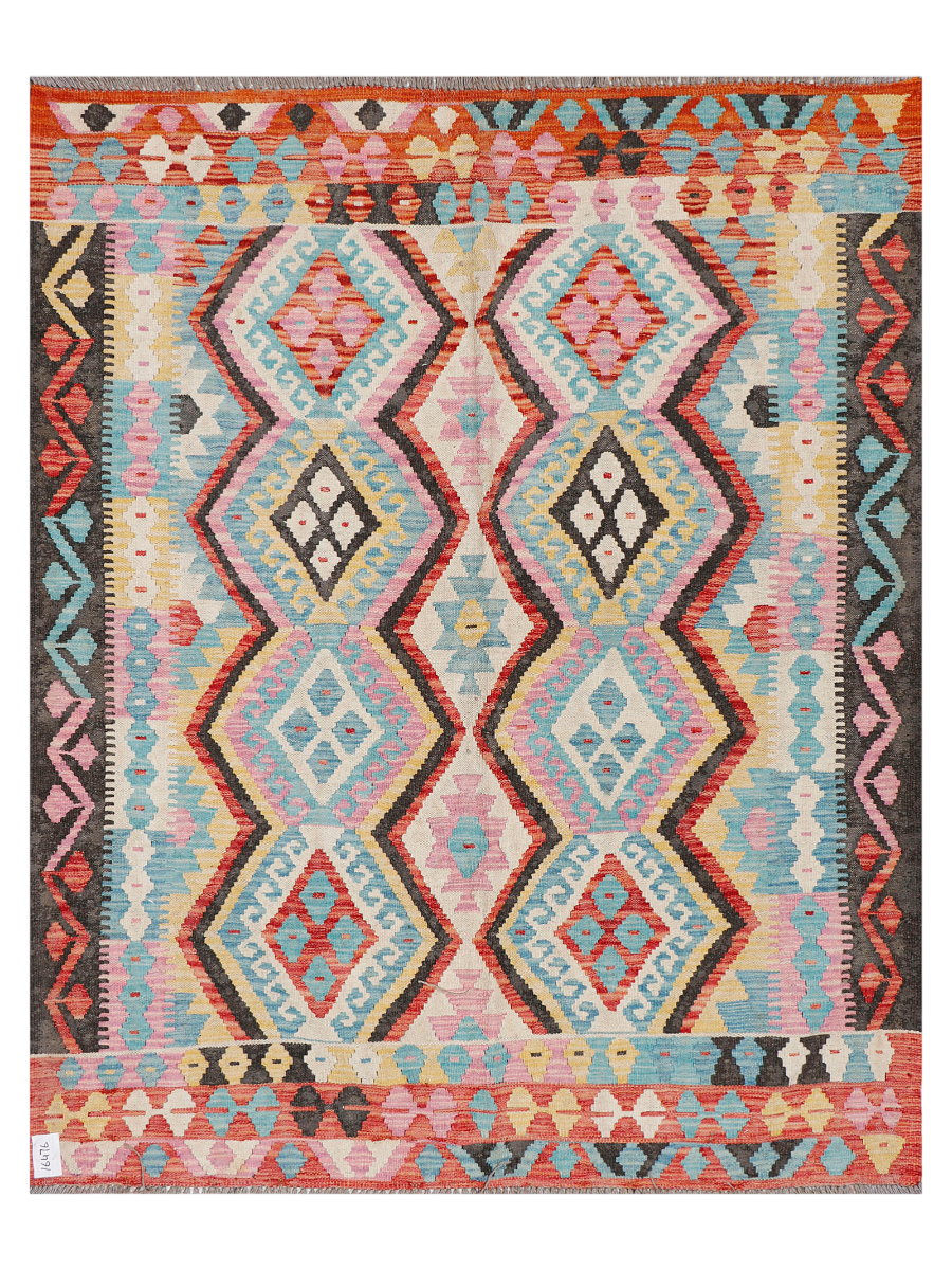 Maimana Afghanistan Kilim Accent Rug - 174 x 139 cm