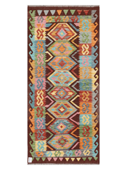Maimana Afghanistan Kilim Runner Rug - 194 x 88 cm