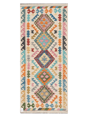 Maimana Afghanistan Kilim Runner Rug - 203 x 88 cm