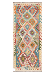 Maimana Afghanistan Kilim Runner Rug - 203 x 85 cm