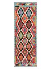 Maimana Afghanistan Kilim Runner Rug - 243 x 87 cm