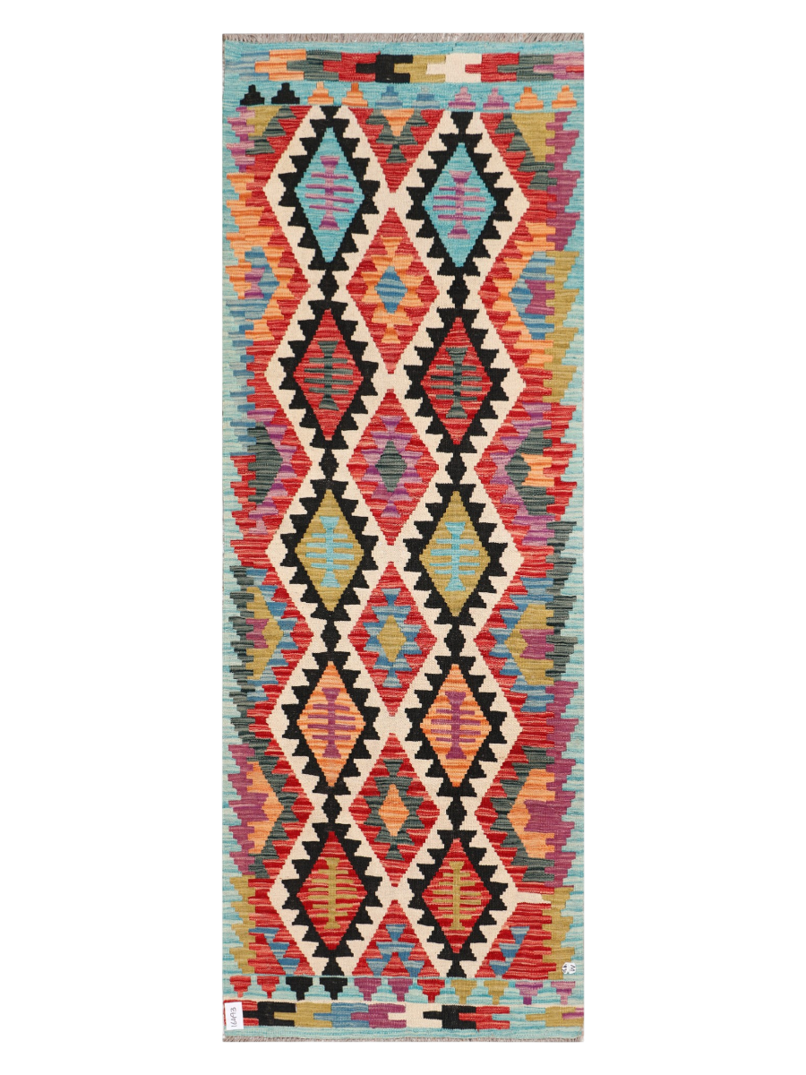 Maimana Afghanistan Kilim Runner Rug - 243 x 87 cm
