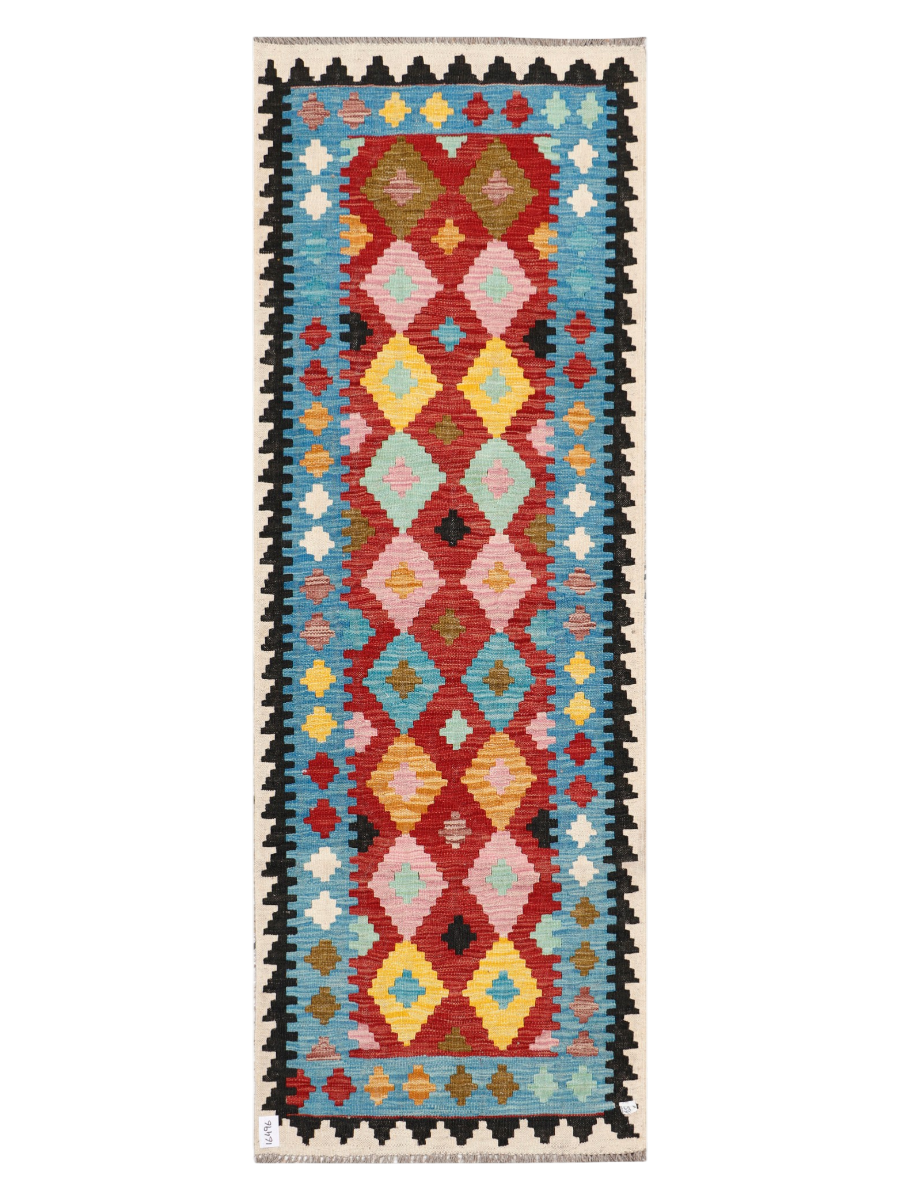 Maimana Afghanistan Kilim Runner Rug - 238 x 83 cm
