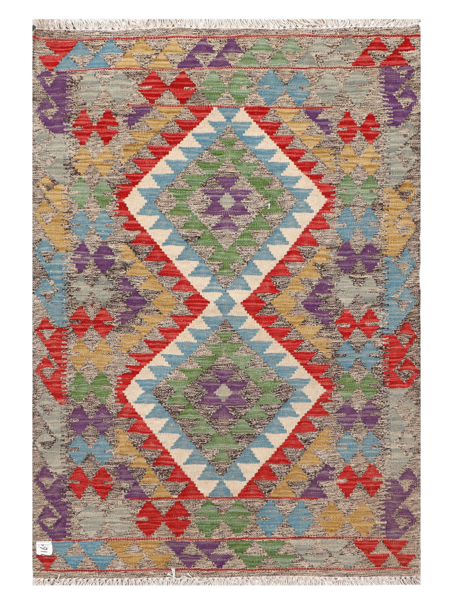 Maimana Afghanistan Kilim Accent Rug - 124 x 85 cm