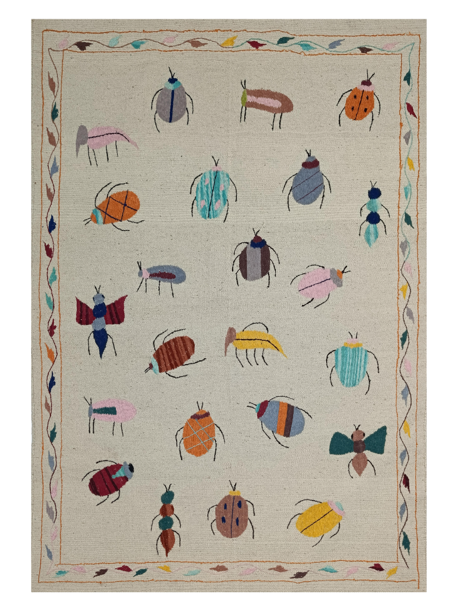 Suzani Hand Embroidered Kilim - Size: 180 x 120 cm