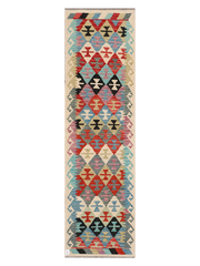 Maimana Afghanistan Kilim Runner Rug - 291 x 82 cm