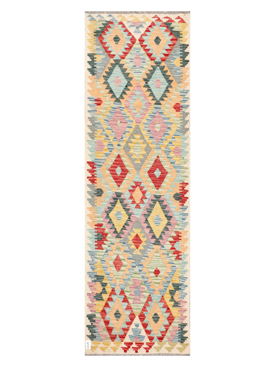 Maimana Afghanistan Kilim Runner Rug - 255 x 78 cm