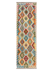Maimana Afghanistan Kilim Runner Rug - 255 x 78 cm