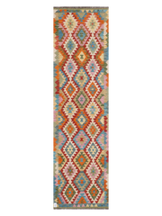 Maimana Afghanistan Kilim Runner Rug - 294 x 80 cm