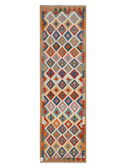 Maimana Afghanistan Kilim Runner Rug - 296 x 87 cm