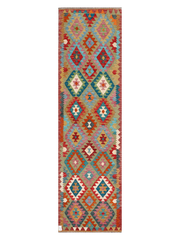 Maimana Afghanistan Kilim Runner Rug - 295 x 83 cm