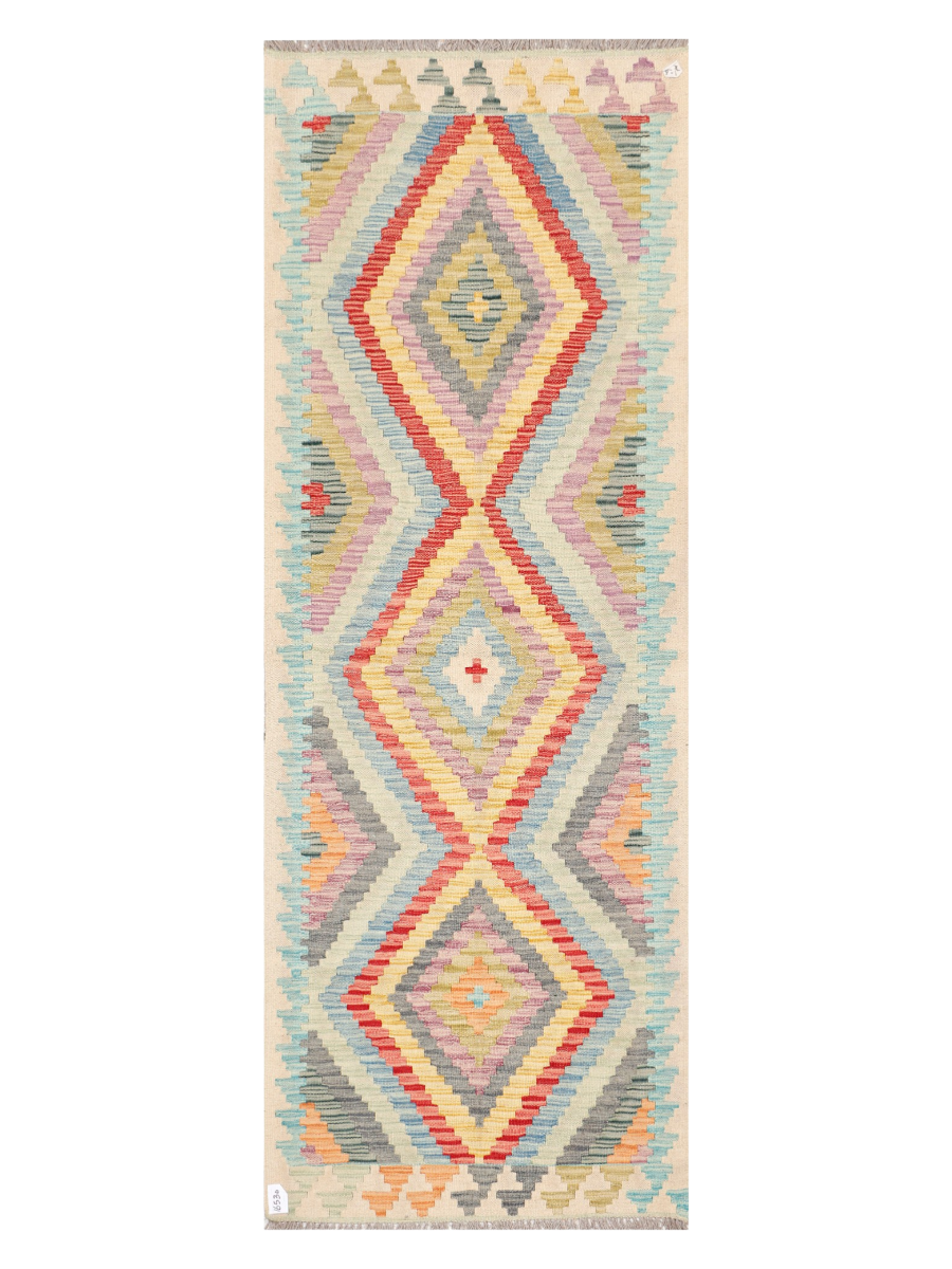 Maimana Afghanistan Kilim Runner Rug - 244 x 87 cm