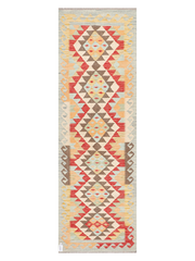 Maimana Afghanistan Kilim Runner Rug - 256 x 82 cm