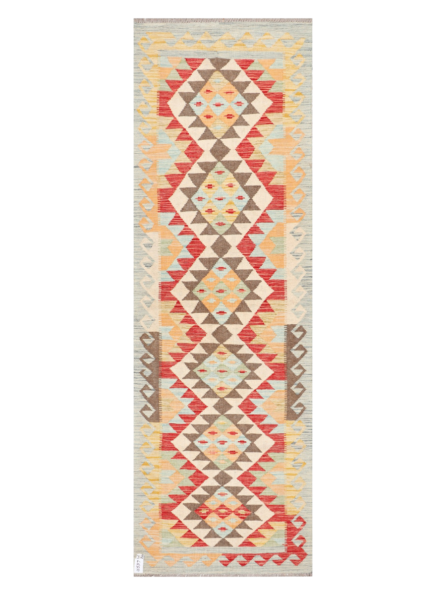 Maimana Afghanistan Kilim Runner Rug - 256 x 82 cm