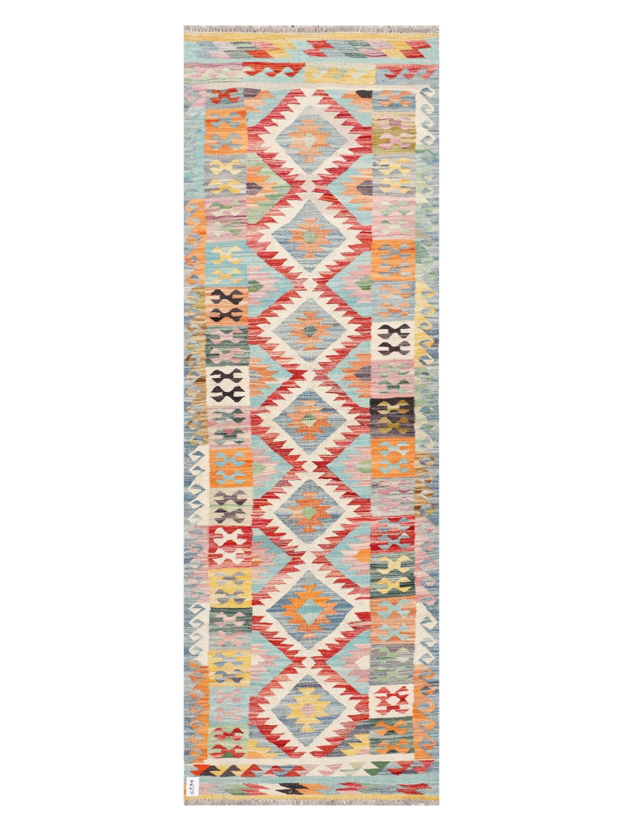 Maimana Afghanistan Kilim Runner Rug - 254 x 83 cm