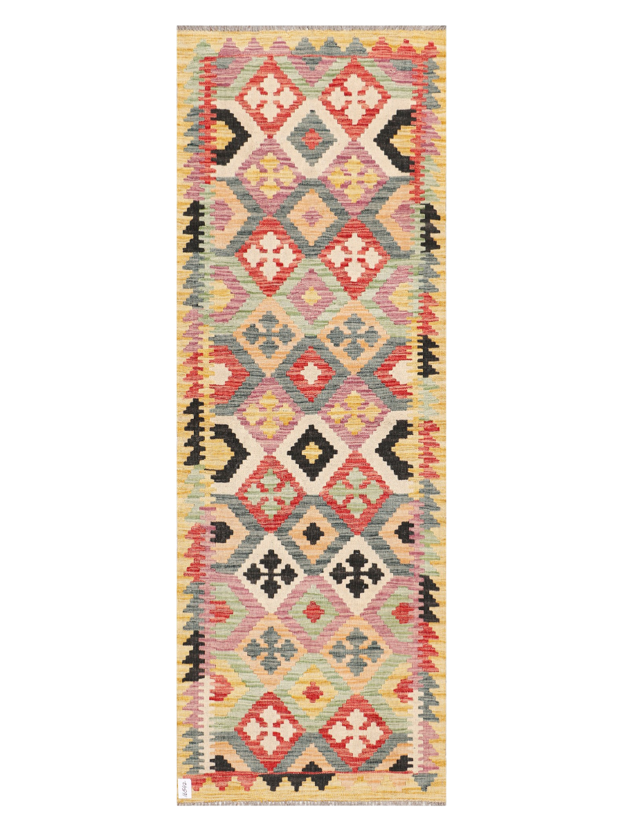 Maimana Afghanistan Kilim Runner Rug - 243 x 84 cm
