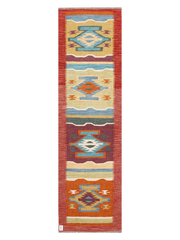 Maimana Afghanistan Kilim Runner Rug - 245 x 69 cm