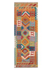 Maimana Afghanistan Kilim Runner Rug - 243 x 88 cm
