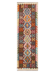 Maimana Afghanistan Kilim Runner Rug - 289 x 88 cm