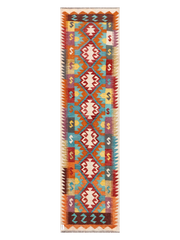 Maimana Afghanistan Kilim Runner Rug - 282 x 74 cm