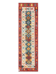 Maimana Afghanistan Kilim Runner Rug - 296 x 83 cm