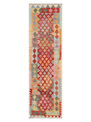 Maimana Afghanistan Kilim Runner Rug - 304 x 89 cm