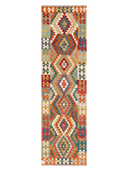 Maimana Afghanistan Kilim Runner Rug - 288 x 81 cm