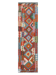 Maimana Afghanistan Kilim Runner Rug - 303 x 85 cm